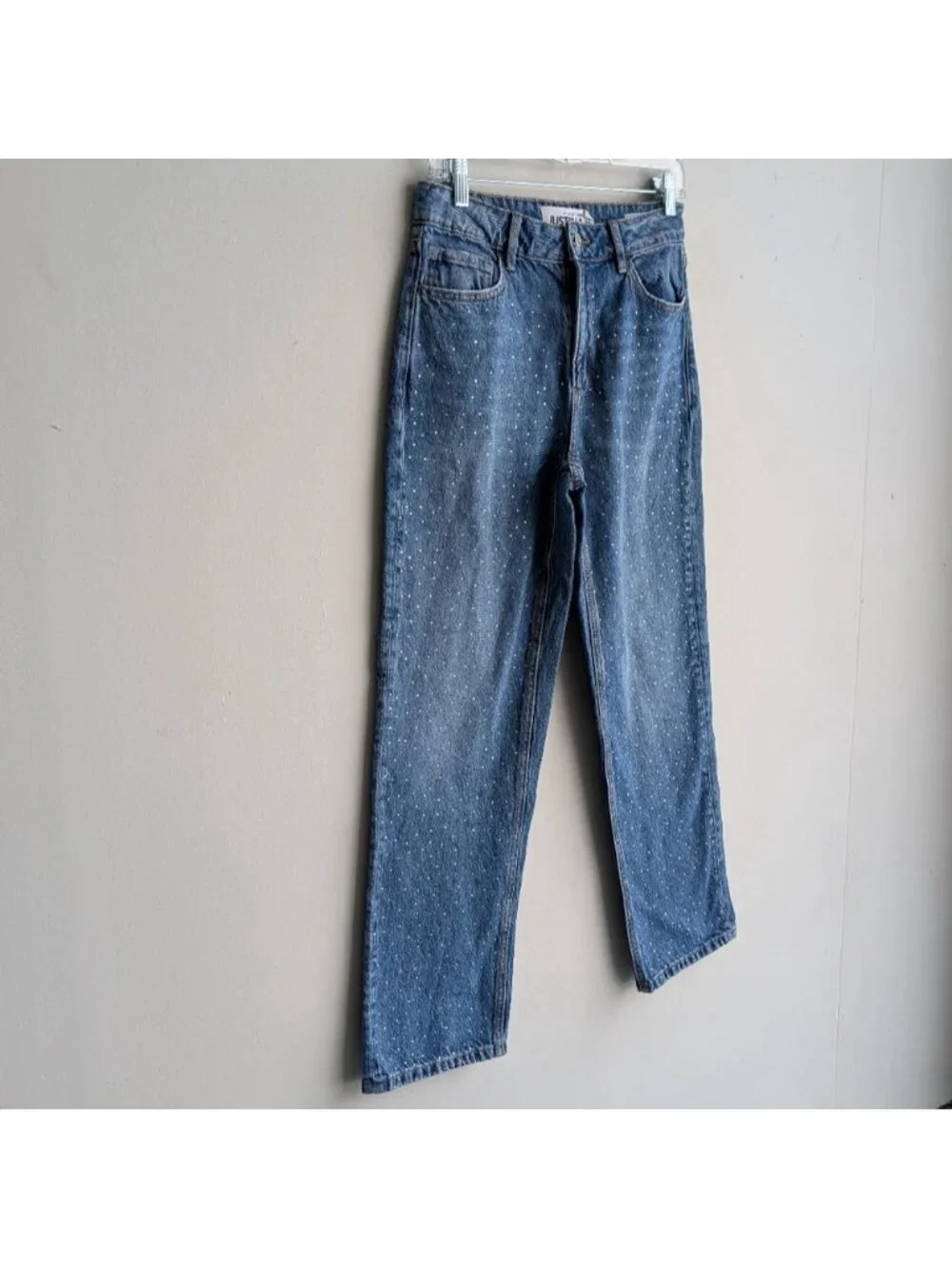 Dynamite Rhinestone Straight Leg Jeans - Picture 3 of 9